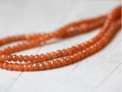 Red Aventurine 4mm Faceted Rondell