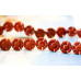 192-1019 Red Jasper <br>12mm Flower Coin