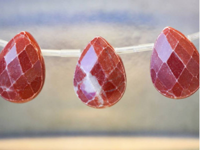 Red Jasper 16x22 Flat Pear Briolette