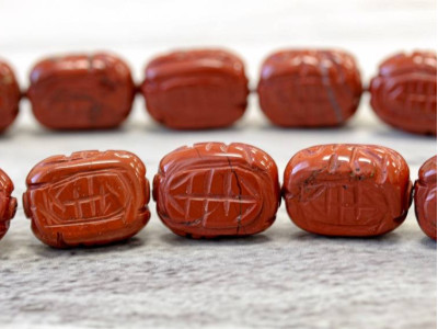 Red Jasper 18x25 Carved Long Life