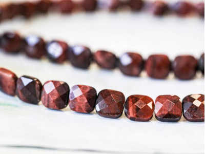Red Tiger Eye 10x10 Square Cushion Cut