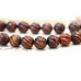 193-1040 Red Tiger Eye <br>10mm S-Corrugated Round