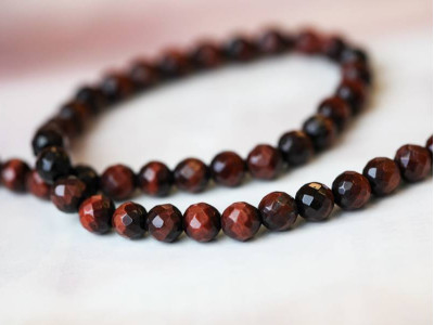 Red Tiger Eye 6mm Faceted Round