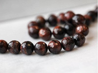 Red Tiger Eye 10mm Faceted Round