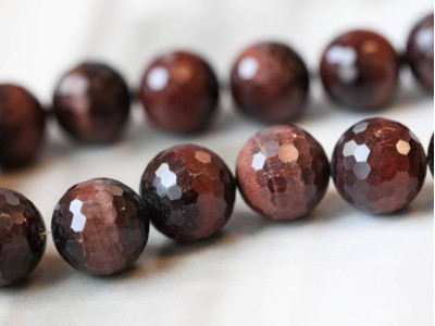 Red Tiger Eye 20mm Faceted Round