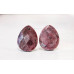194-1203 Rhodonite <br>35x45 Faceted Flat Pear Pendant