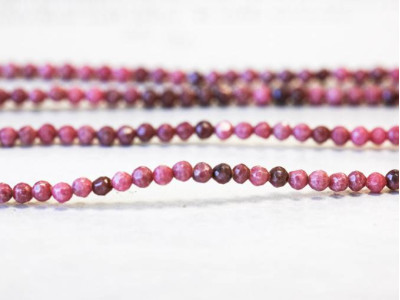 Rhodonite 3mm Faceted Round