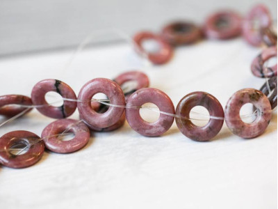 Rhodonite 14mm Donut