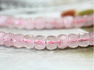 Rose Quartz 8mm Faceted Wheel