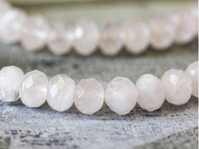 Rose Quartz 12mm Faceted Rondell