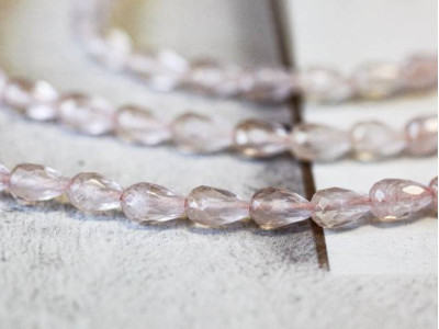 Rose Quartz 5x8 Faceted Teardrop