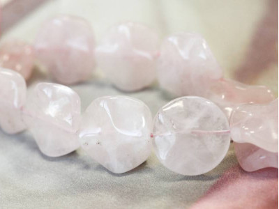Rose Quartz 20mm Waved Coin