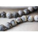 202-1057 Matte Silver Leaf Jasper <br>16mm Round