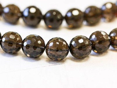 Smoky Quartz 18mm Faceted Round