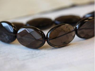 Smoky Quartz 18x25 Faceted Flat Oval