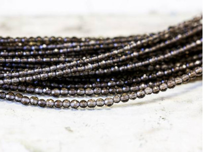 Smoky Quartz 2mm Faceted Round