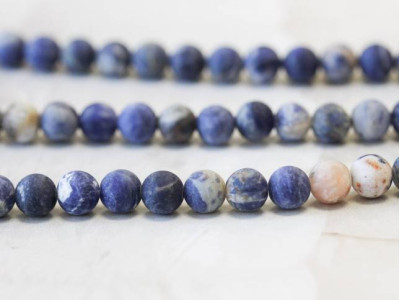 Matte Orange Sodalite 6mm Round
