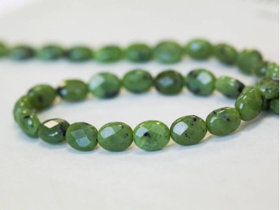 Green Jade 8x10 Faceted Flat Oval