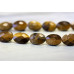 210-1033 Tiger Eye <br>10x14 Faceted Flat Oval