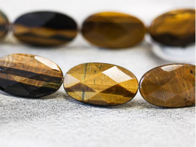 Tiger Eye 20x35 Faceted Flat Oval