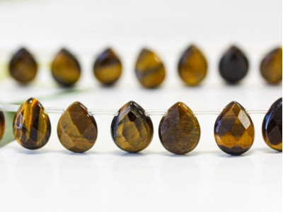Tiger Eye 9x11 Flat Pear Briolette