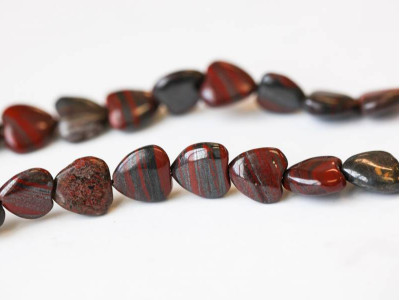 Tiger Iron Jasper 12mm Heart