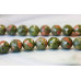 213-0214 Unakite <br>14mm Faceted Round