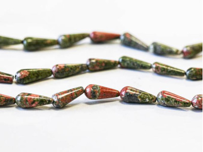 Unakite 6x16 Teardrop