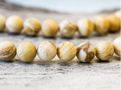 Matte Yellow Jasper 10mm Round