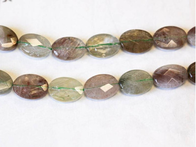 Rutilated Quartz 13x18 Faceted Flat Oval