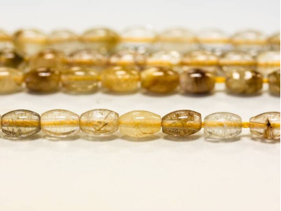 Rutilated Quartz 4x6 Oval Rice