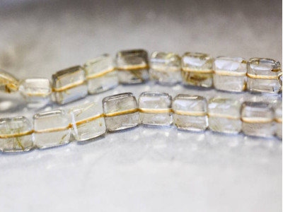Rutilated Quartz 8x8 Flat Square