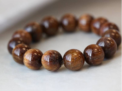 Rutilated Quartz 13-14mm Round Bracelet