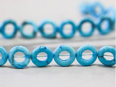 Turquoise Howlite 16mm Donut