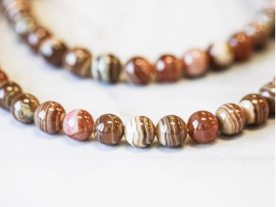 Brown Rhodochrosite 8mm Round