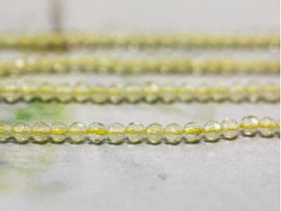Lemon Quartz 3mm Faceted Round