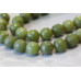 264-1123 Olive Jade <br>18mm Faceted Round