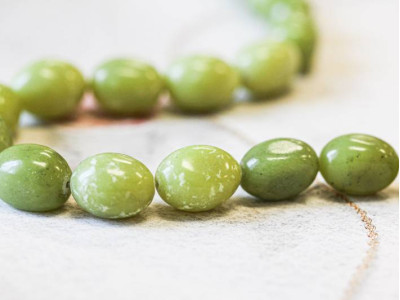 Olive Jade 15x20 Tumbled Nugget