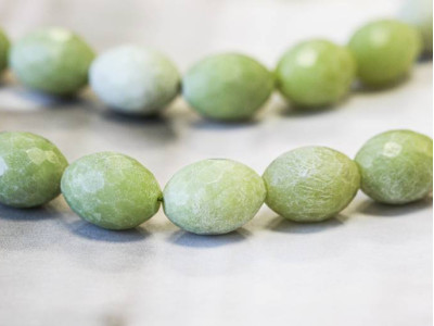 Olive Jade 16x21 Faceted Oval