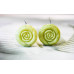 264-1231 Olive Jade <br>35mm Flower Pendant