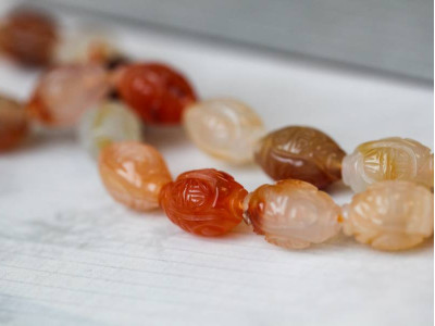 Natural Carnelian 12x18 Carved Oval