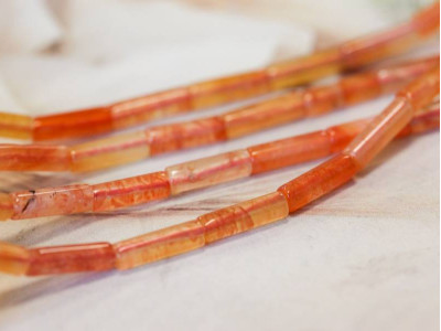 Natural Carnelian 4x13 Tube