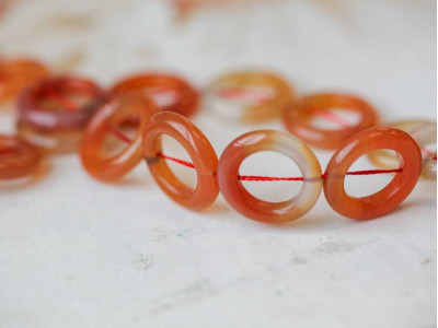 Natural Carnelian 20mm Donut