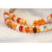 265-1772 Natural Carnelian <br>8mm Faceted Rondell