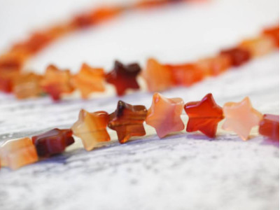 Natural Carnelian 11mm Star