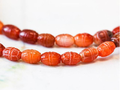 Natural Carnelian 10x14 Carved Oval