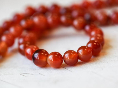Natural Carnelian 7.5-8mm Round