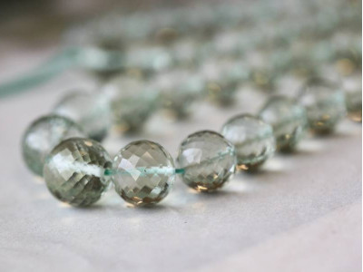 Green Amethyst 9-12mm Faceted Round