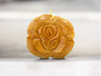 Fish Bone 40x45mm Rose Pendant
