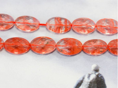 Cherry Quartz 10x14 Faceted Flat Oval